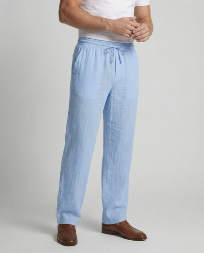 Men's Loose Fit Linen Blend Trousers