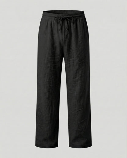 Men's Loose Fit Linen Blend Trousers