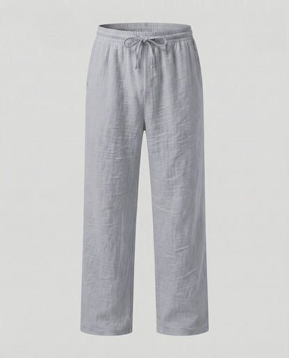Men's Loose Fit Linen Blend Trousers