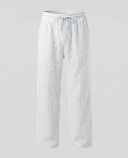 Men's Loose Fit Linen Blend Trousers