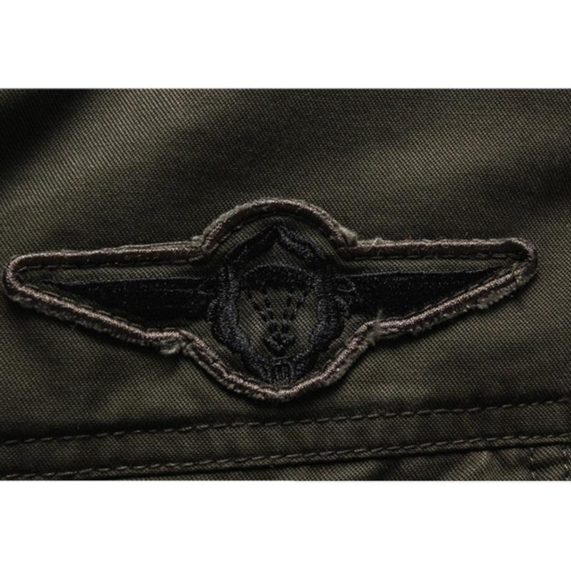 Men's Military Style Winter Jacket with Standing Collar