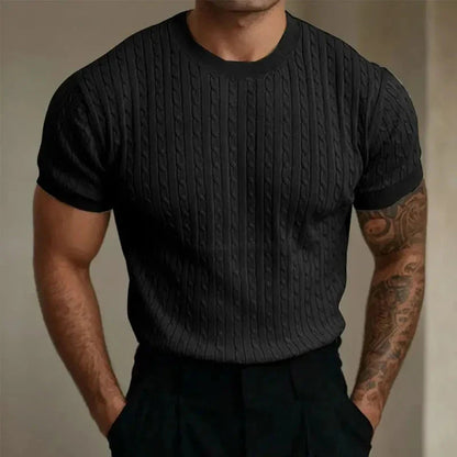 Men's Mini Cable Knit T-Shirt