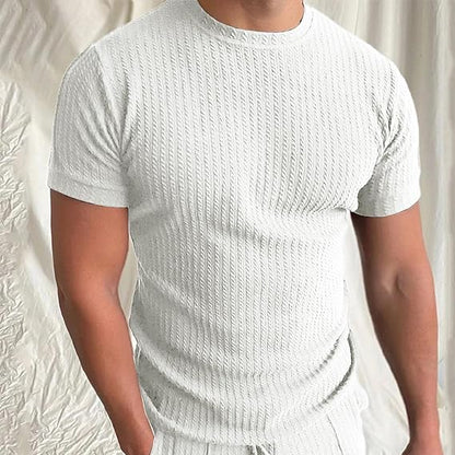 Men's Mini Cable Knit T-Shirt