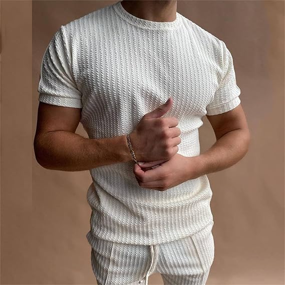 Men's Mini Cable Knit T-Shirt