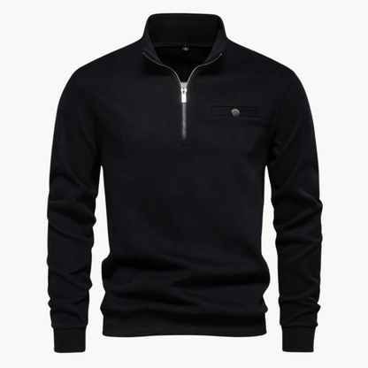 Men's Mock Neck Zip Sweater