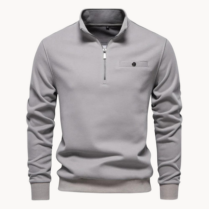 Men's Mock Neck Zip Sweater