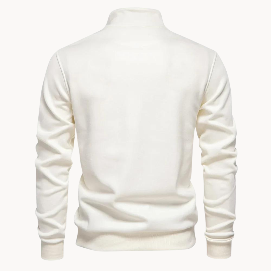 Men's Mock Neck Zip Sweater