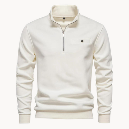 Men's Mock Neck Zip Sweater