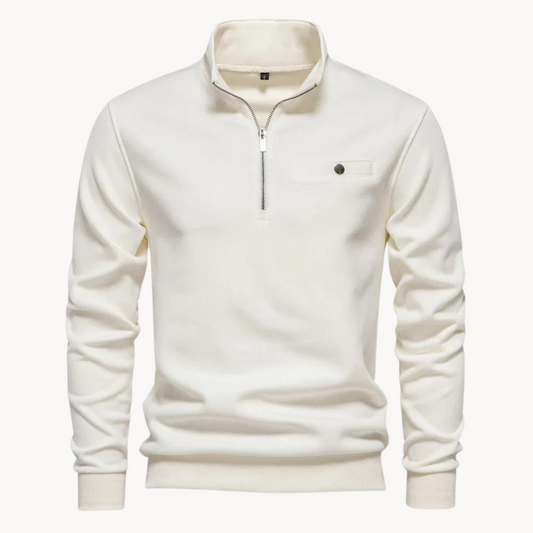 Men's Mock Neck Zip Sweater