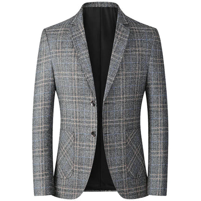 Men's Modern Check Pattern Blazer