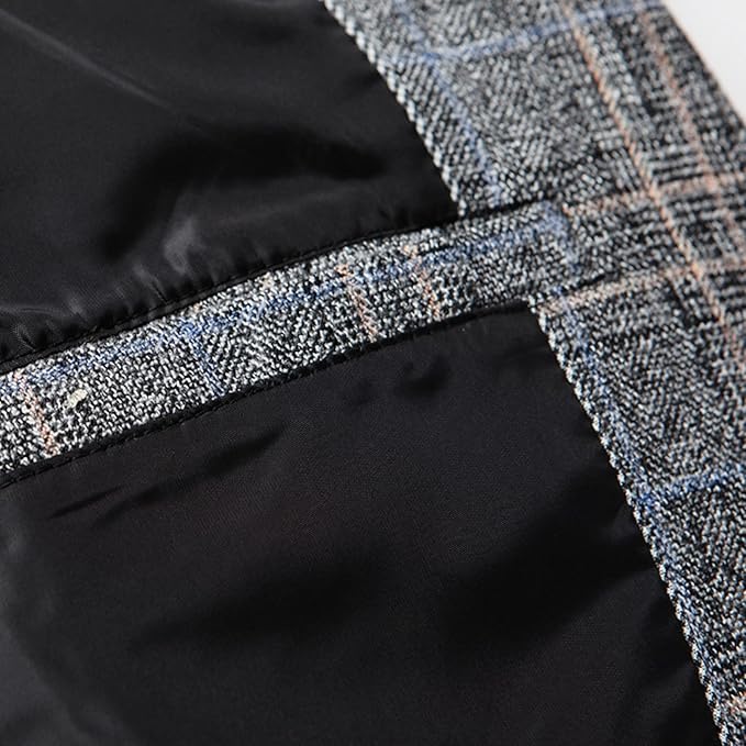 Men's Modern Check Pattern Blazer