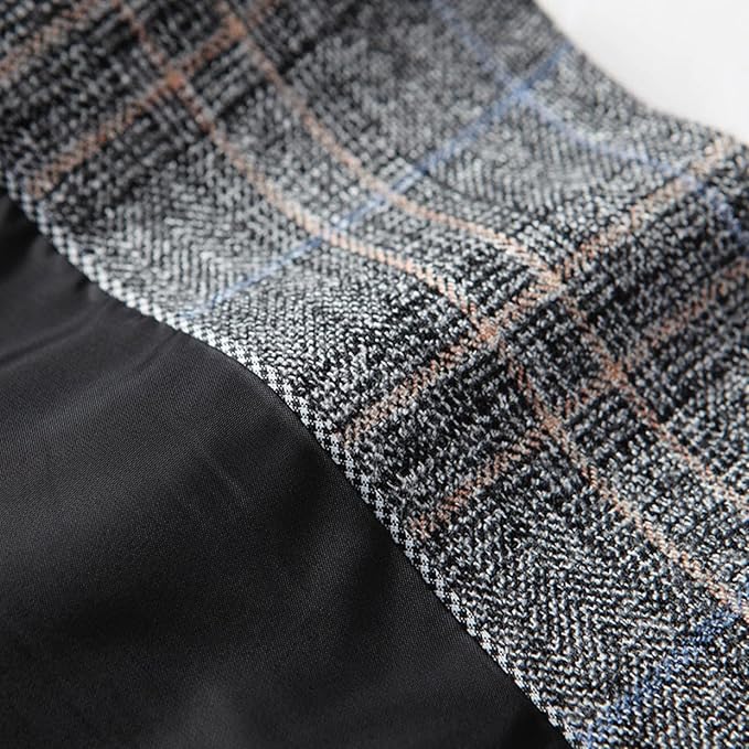 Men's Modern Check Pattern Blazer
