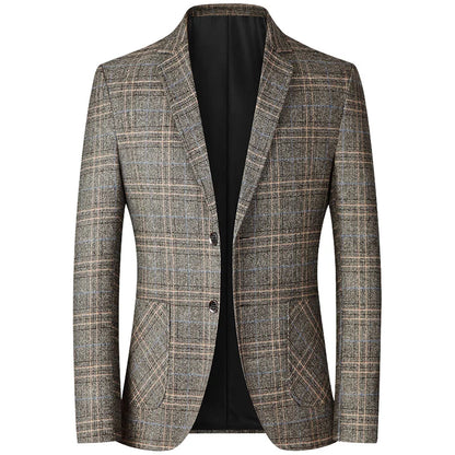 Men's Modern Check Pattern Blazer
