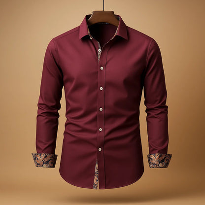 Men's Modern Classic Long Sleeve Dress Shirt