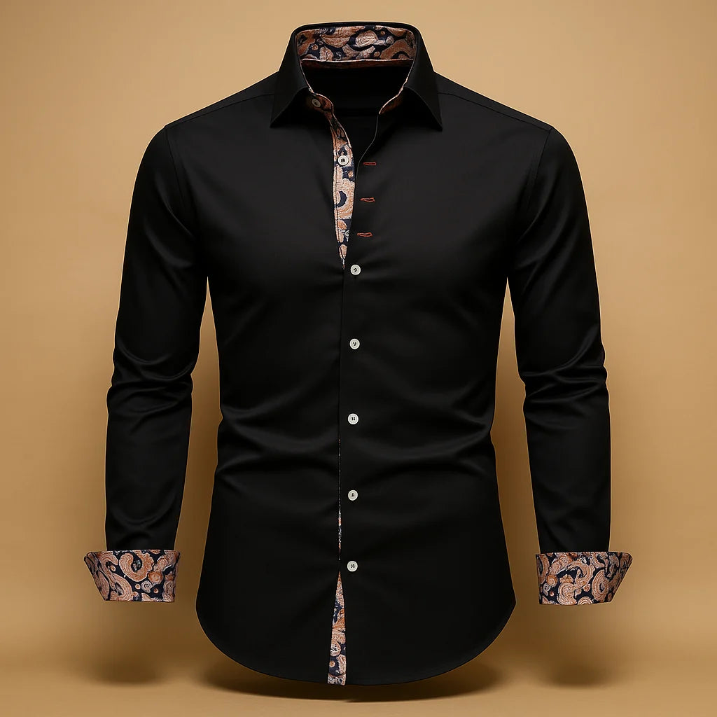 Men's Modern Classic Long Sleeve Dress Shirt