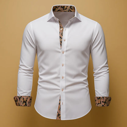 Men's Modern Classic Long Sleeve Dress Shirt