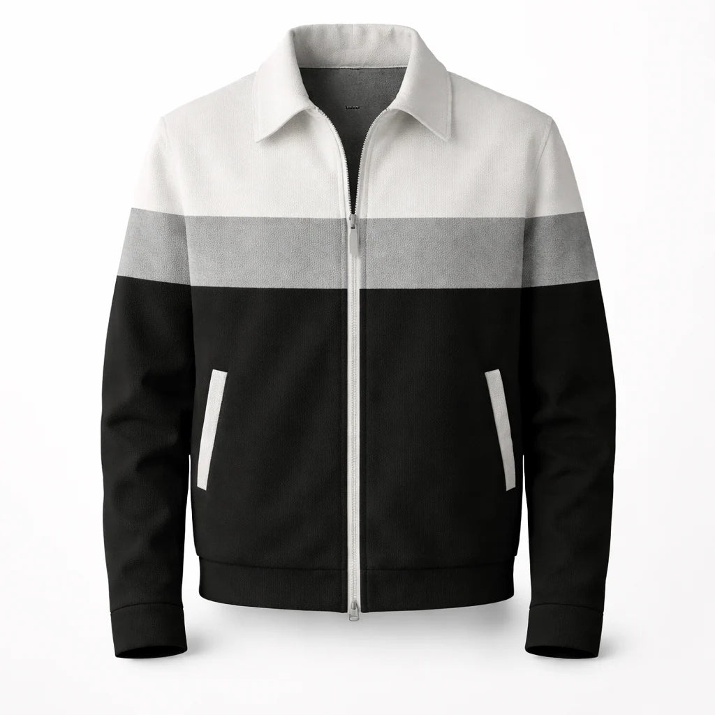 Men's Modern Zip-Up Colourblock Vest
