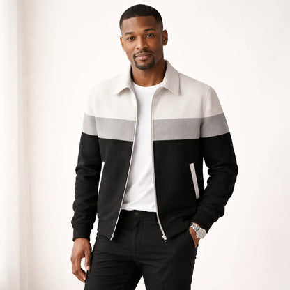 Men's Modern Zip-Up Colourblock Vest