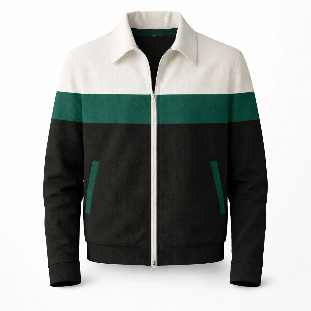 Men's Modern Zip-Up Colourblock Vest