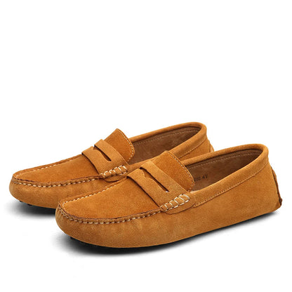 Men's Nubuck Leather Loafers for Casual Wear