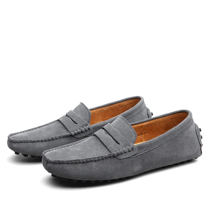 Men's Nubuck Leather Loafers for Casual Wear