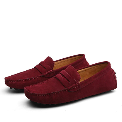 Men's Nubuck Leather Loafers for Casual Wear