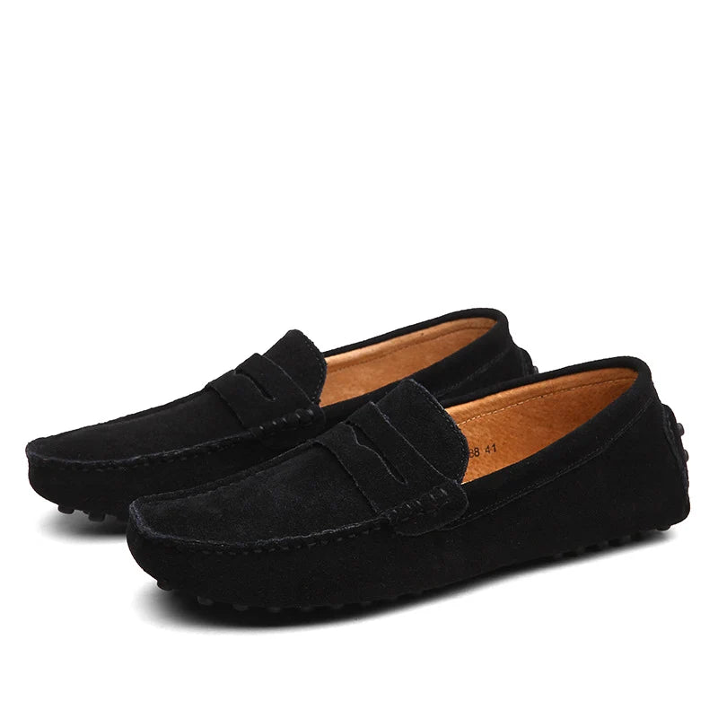 Men's Nubuck Leather Loafers for Casual Wear
