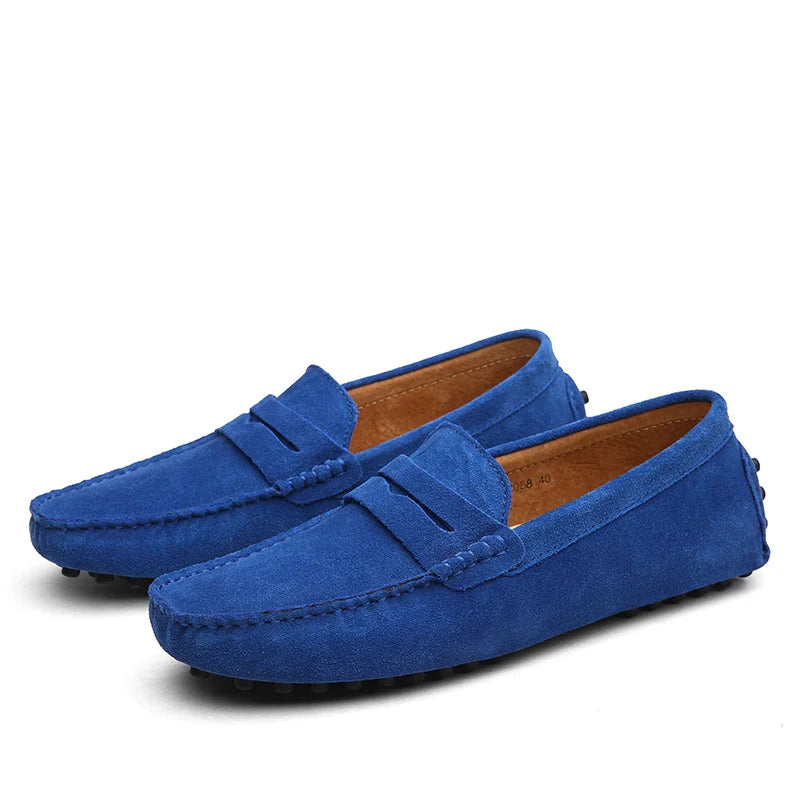 Men's Nubuck Leather Loafers for Casual Wear