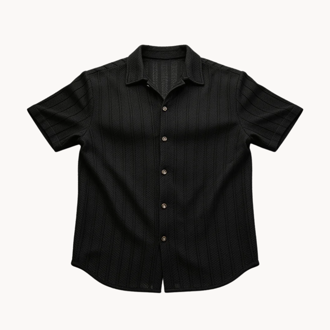 Men's Open Collar Stripe Shirt