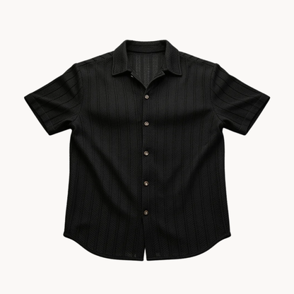 Men's Open Collar Stripe Shirt