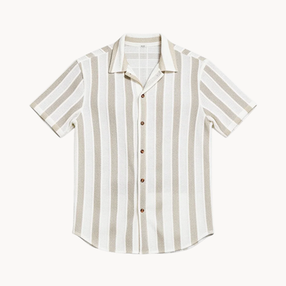 Men's Open Collar Stripe Shirt