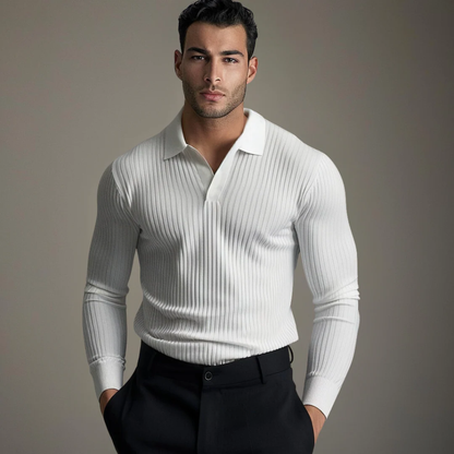 Men's Open Placket Polo Shirt