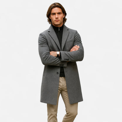 Men's Overcoat Classic Long Trench Coat