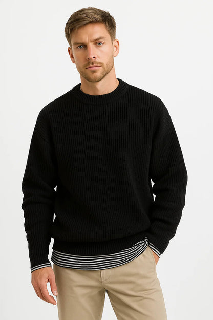 Men's Oversized Knit Ribbed Sweater