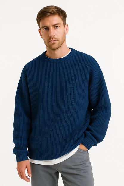 Men's Oversized Knit Ribbed Sweater