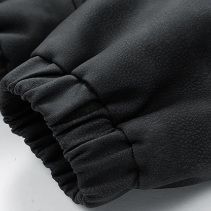 Men's PU Leather Bomber Jacket with Press Studs
