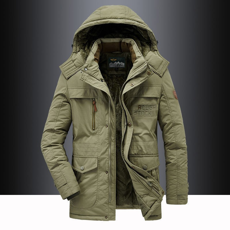 Men's Padded Jacket with Detachable Hood