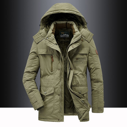 Men's Padded Jacket with Detachable Hood