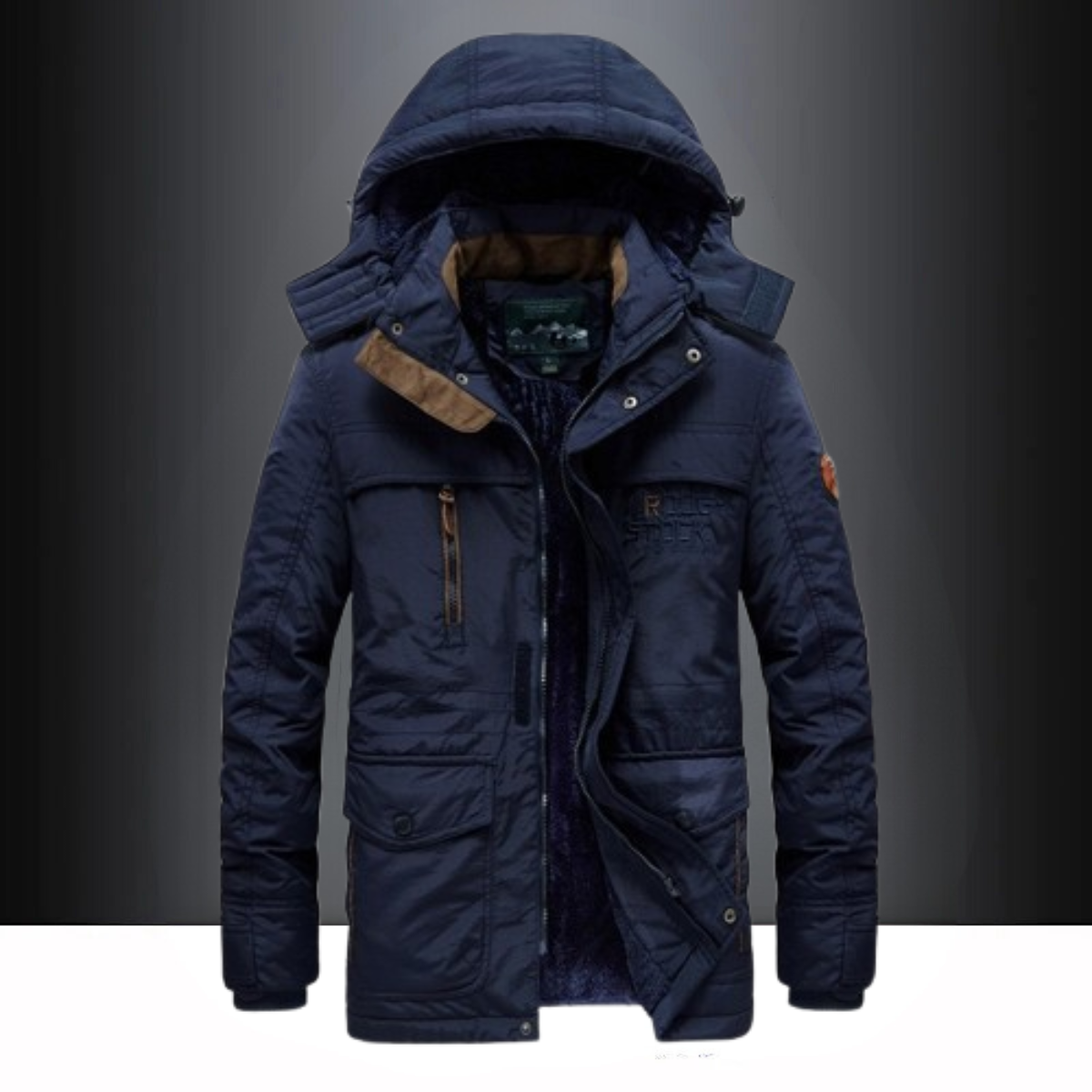 Men's Padded Jacket with Detachable Hood