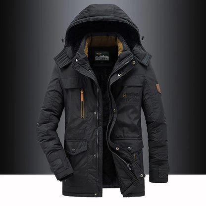 Men's Padded Jacket with Detachable Hood