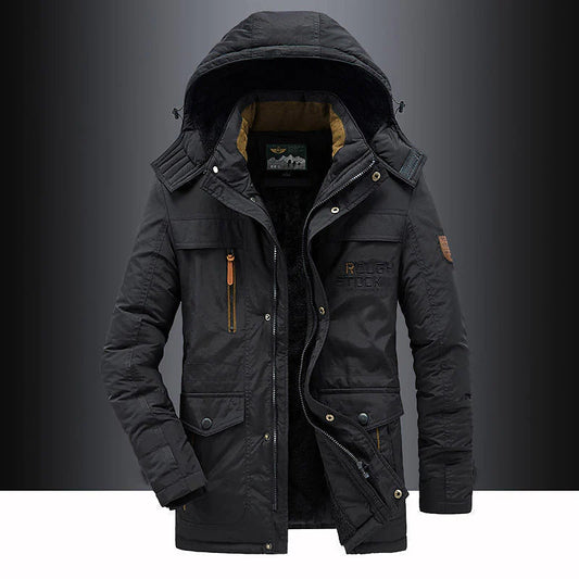 Men's Padded Jacket with Detachable Hood