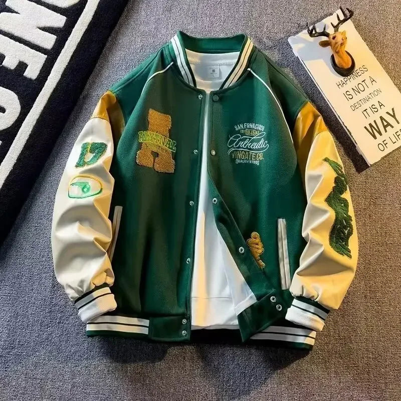 Men's Patchwork Embroidered Jacket