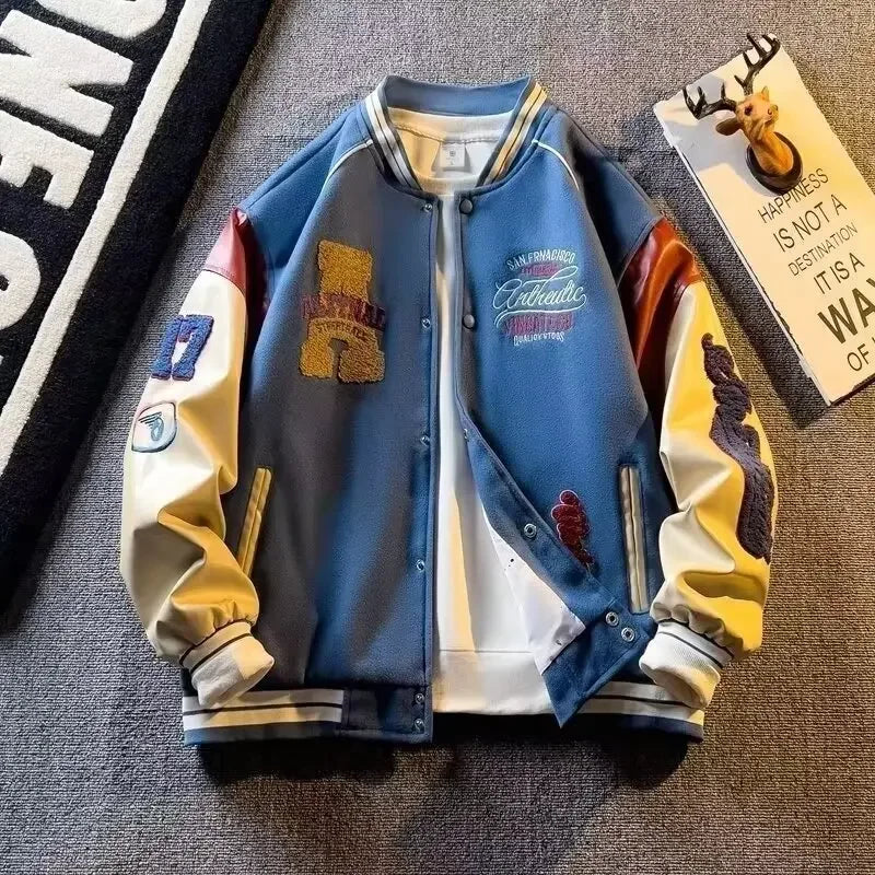 Men's Patchwork Embroidered Jacket