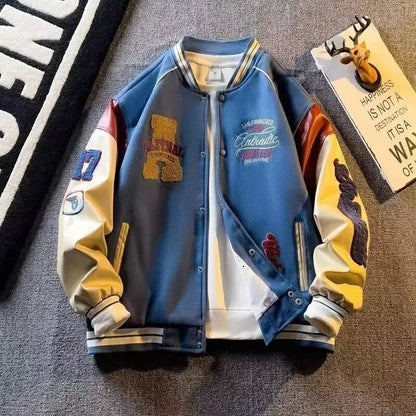 Men's Patchwork Embroidered Jacket