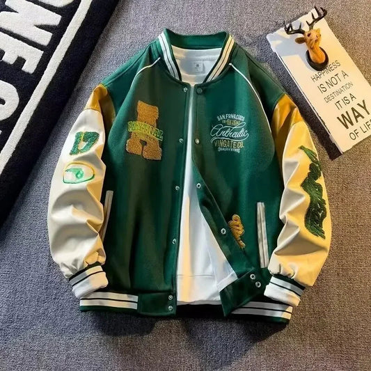 Men's Patchwork Embroidered Jacket