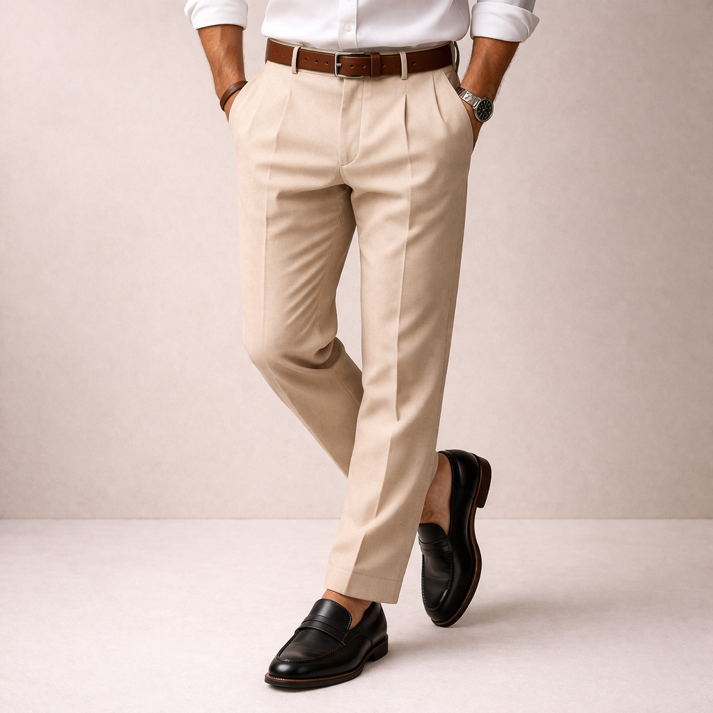 Men's Pinstripe Trousers - Comfortable & Stylish Fit