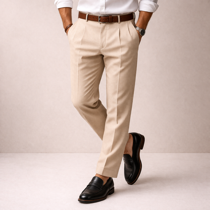 Men's Pinstripe Trousers - Comfortable & Stylish Fit