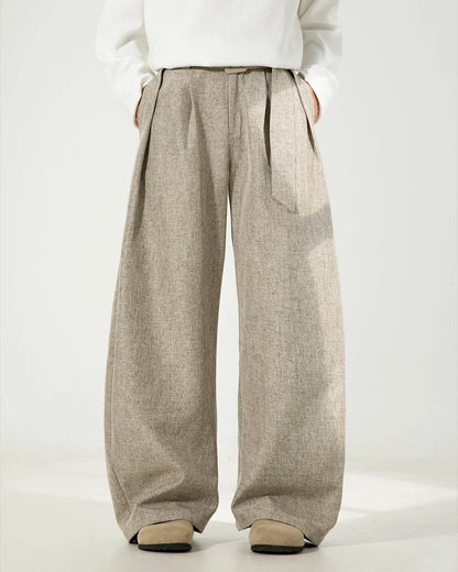Men's Pleated High-Waist Trousers