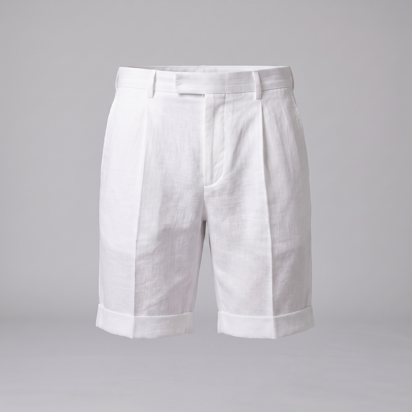 Men's Pleated Turn-Up Shorts for Smart-Casual Style