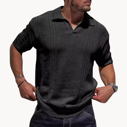 Men's Polo Shirt - Soft Knit Blend with Classic Collar